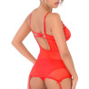 DARING Intimates Bustier Porte-Jarretelles Lace Cami Rouge